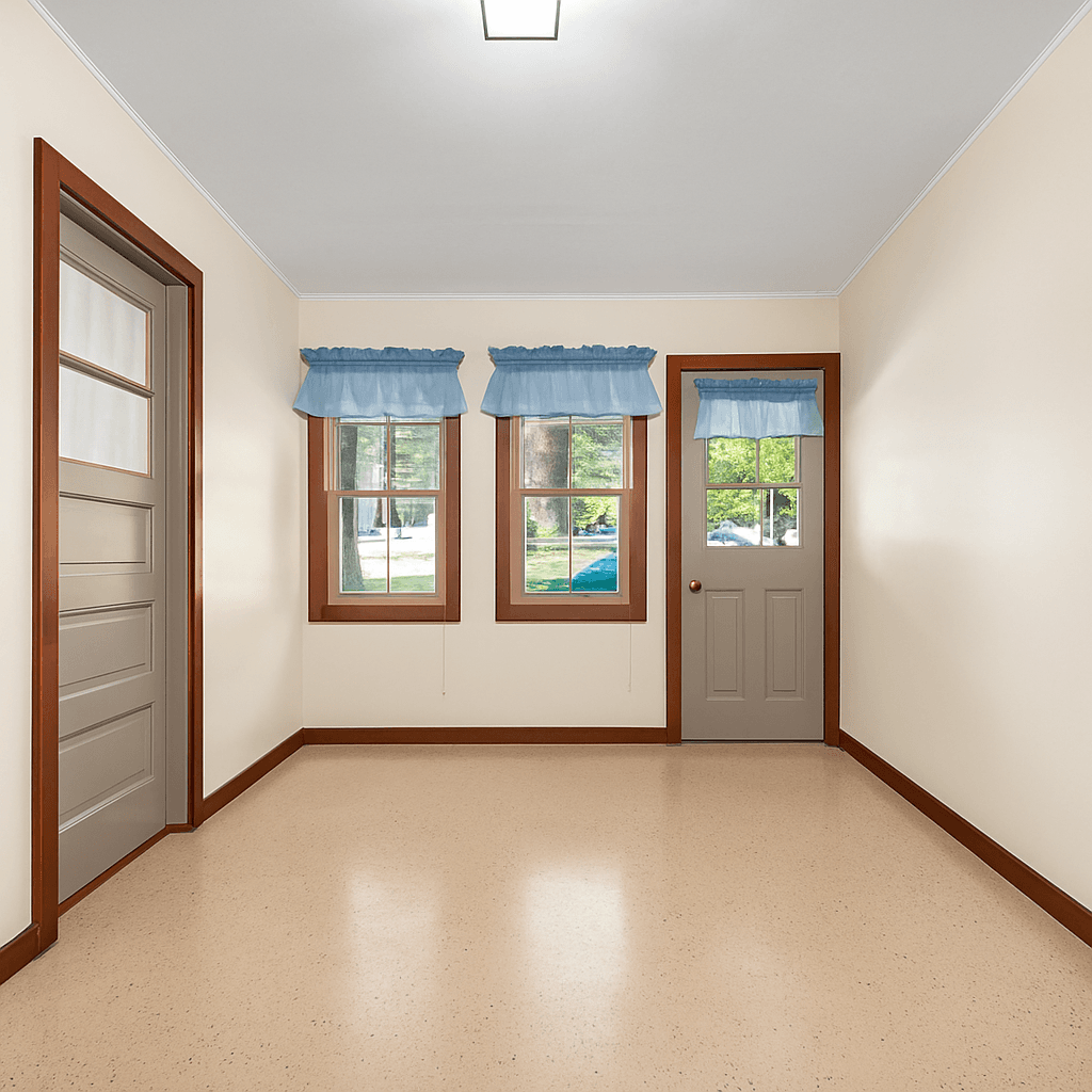 Room virtually staged in Modern style with StageHQ AI virtual staging