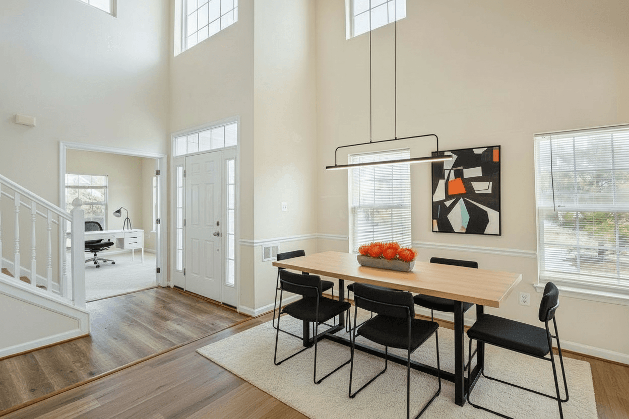 Room virtually staged in Modern style with StageHQ AI virtual staging