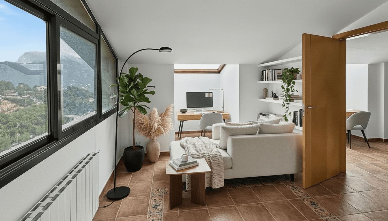 Bedroom virtually staged in Contemporary style with StageHQ AI virtual staging