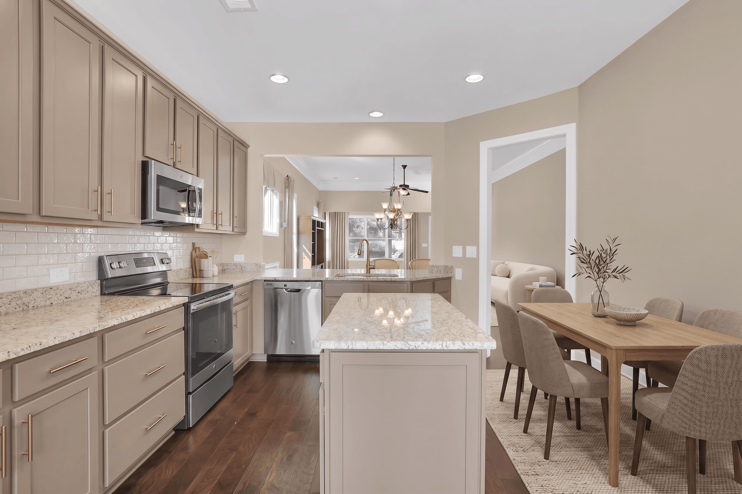 Living Room virtually staged in Modern style with StageHQ AI virtual staging