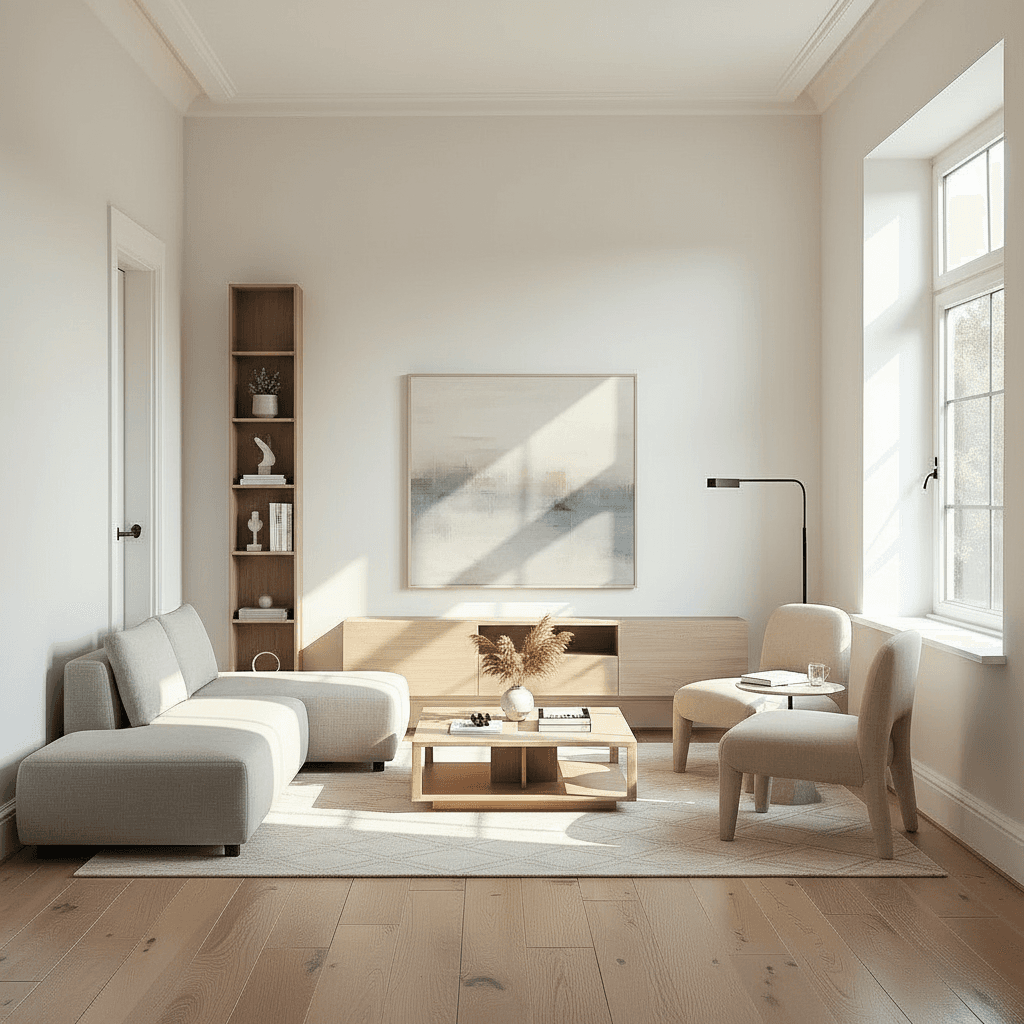 Living Room virtually staged in Modern style with StageHQ AI virtual staging