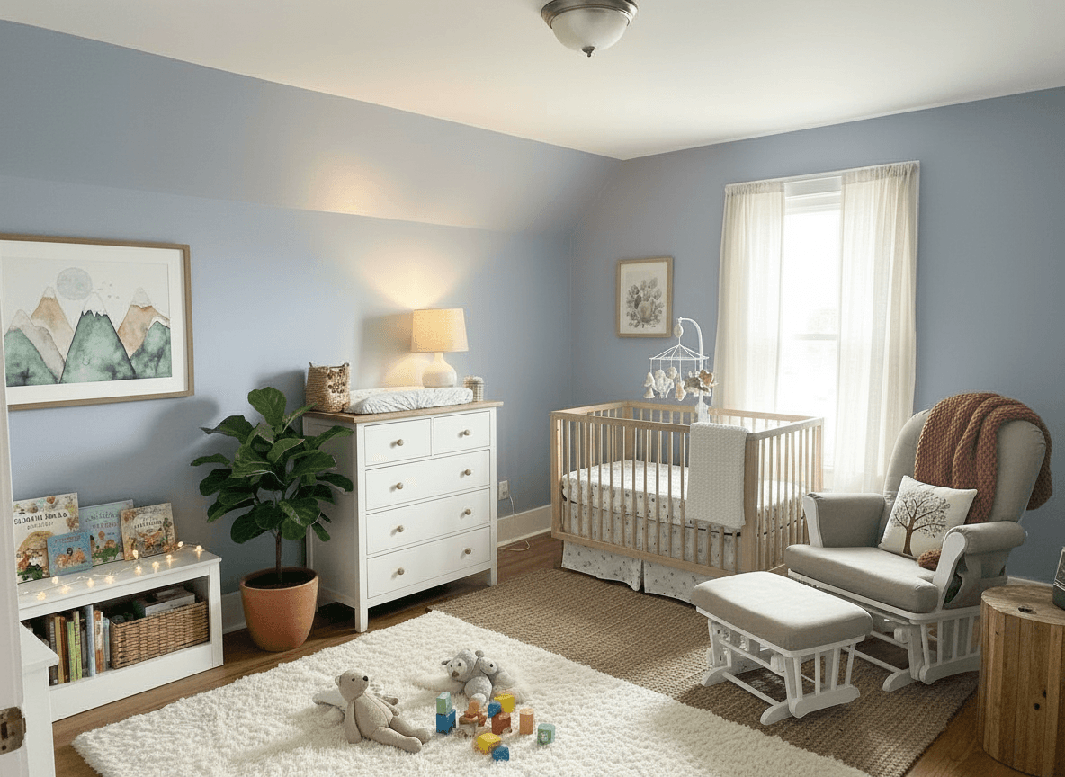 Room virtually staged in Modern style with StageHQ AI virtual staging