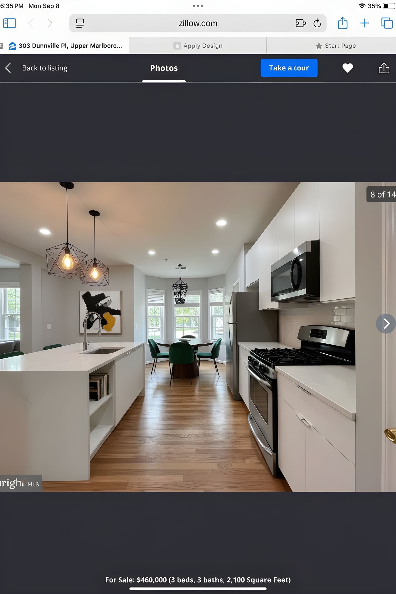 Kitchen virtually staged in Contemporary style with StageHQ AI virtual staging
