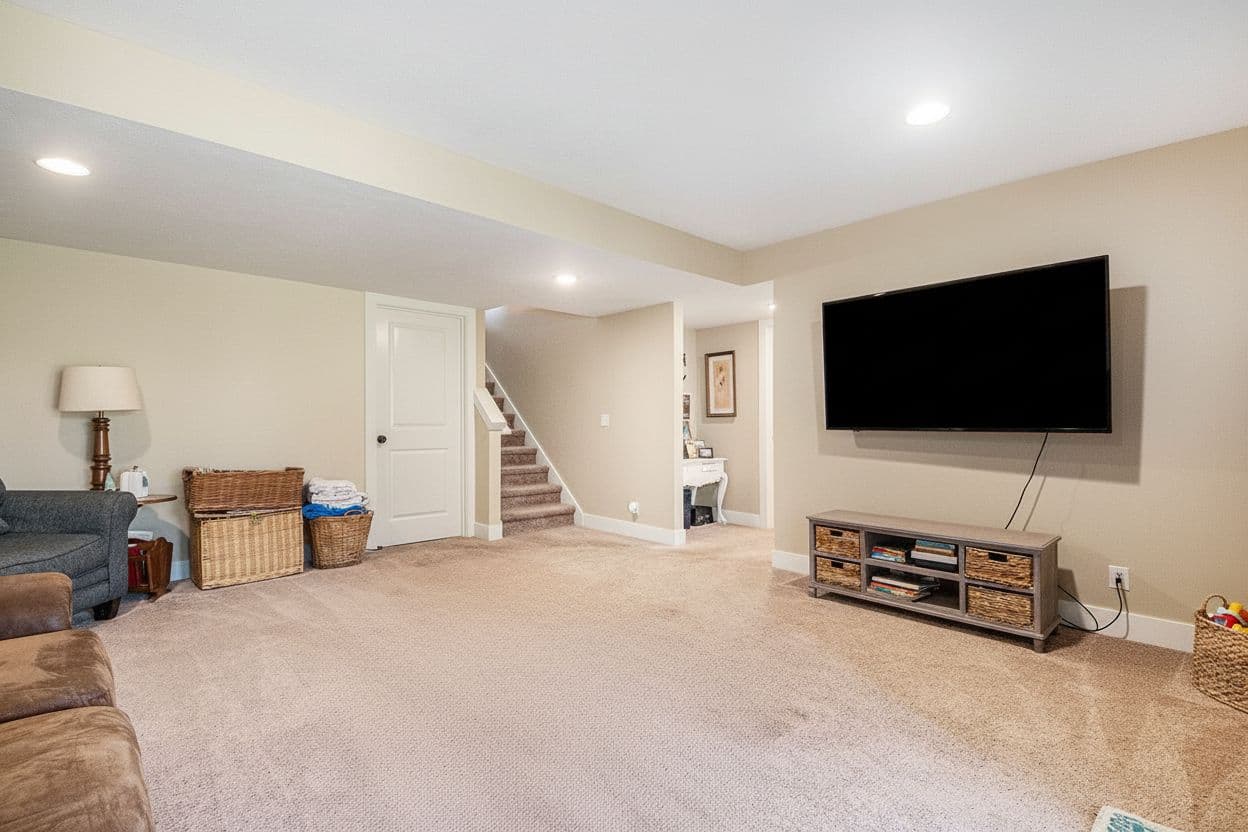 Room virtually staged in Modern style with StageHQ AI virtual staging