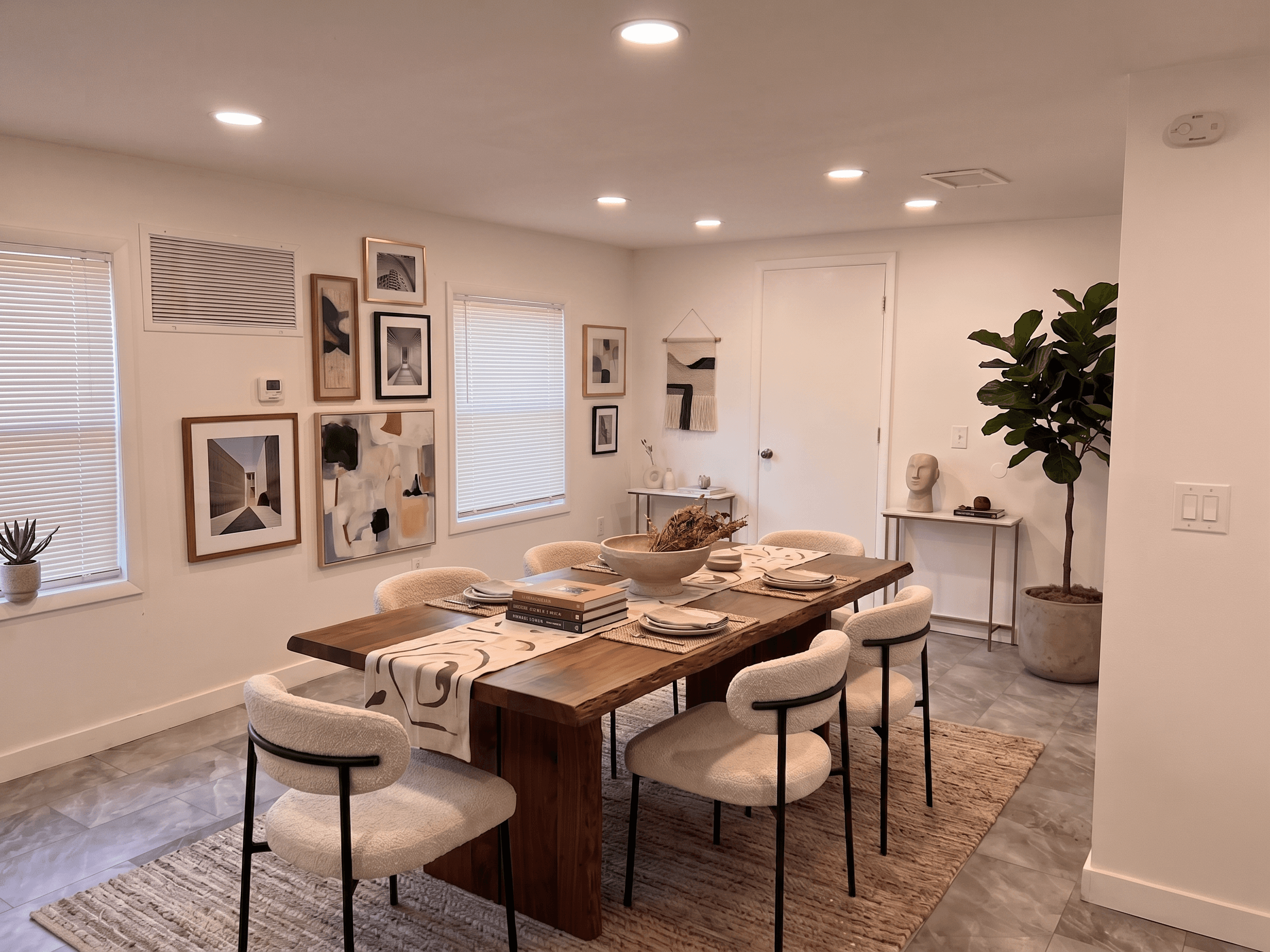 Room virtually staged in Modern style with StageHQ AI virtual staging