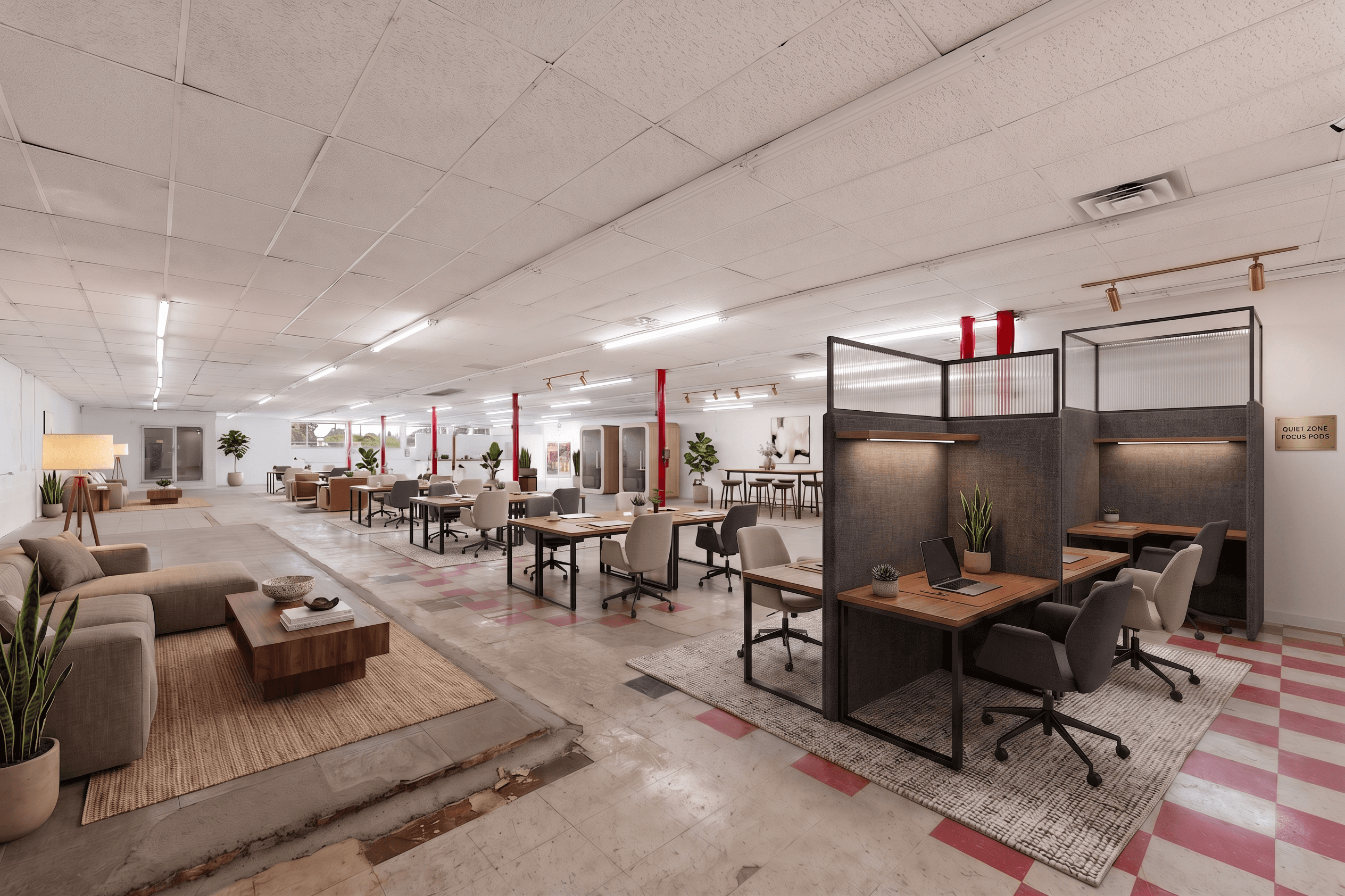 Room virtually staged in Modern style with StageHQ AI virtual staging