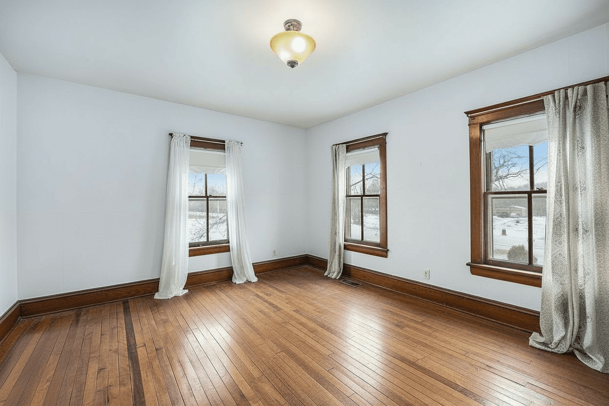 Room virtually staged in Modern style with StageHQ AI virtual staging