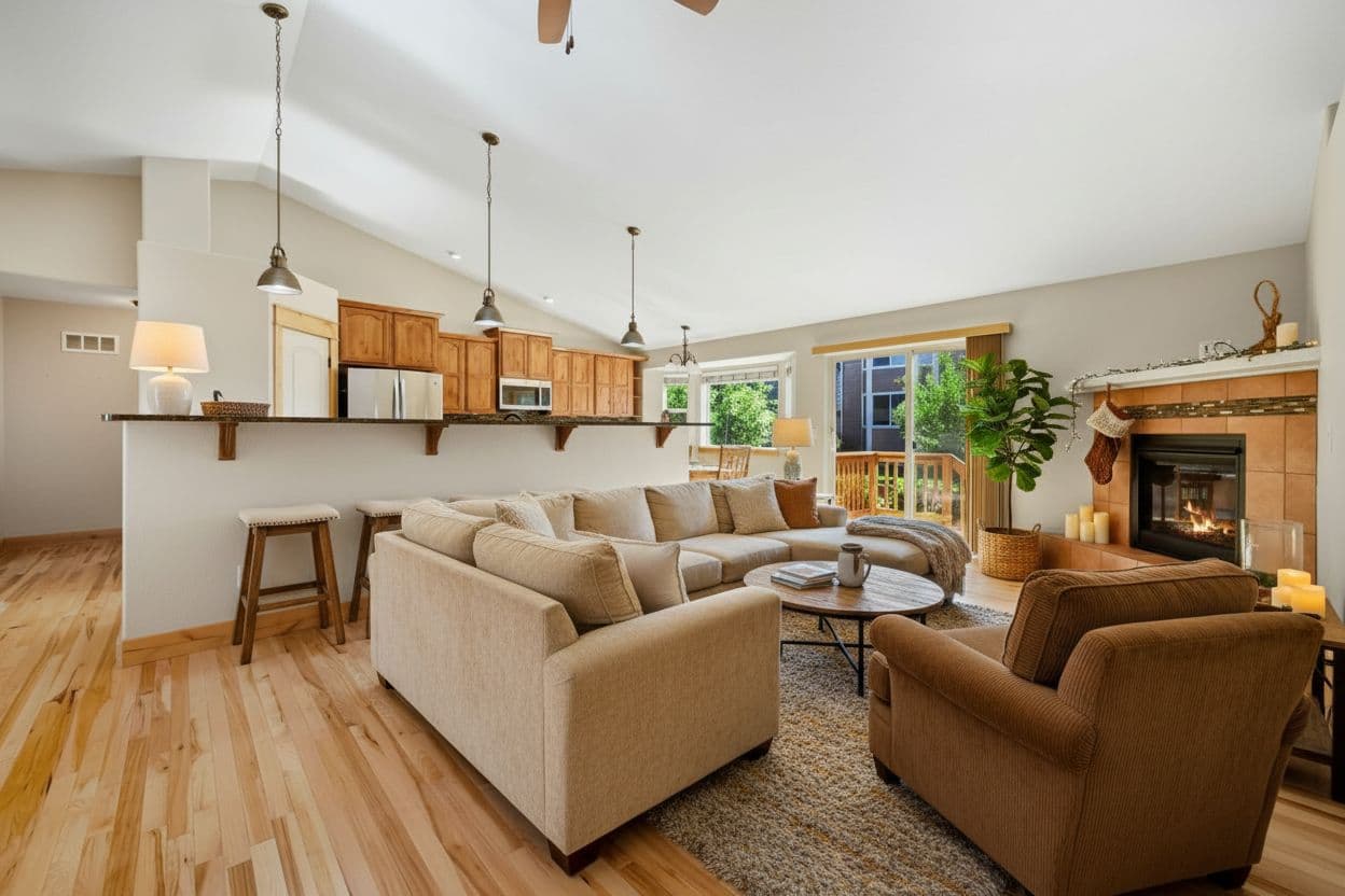 Living Room virtually staged in Modern style with StageHQ AI virtual staging