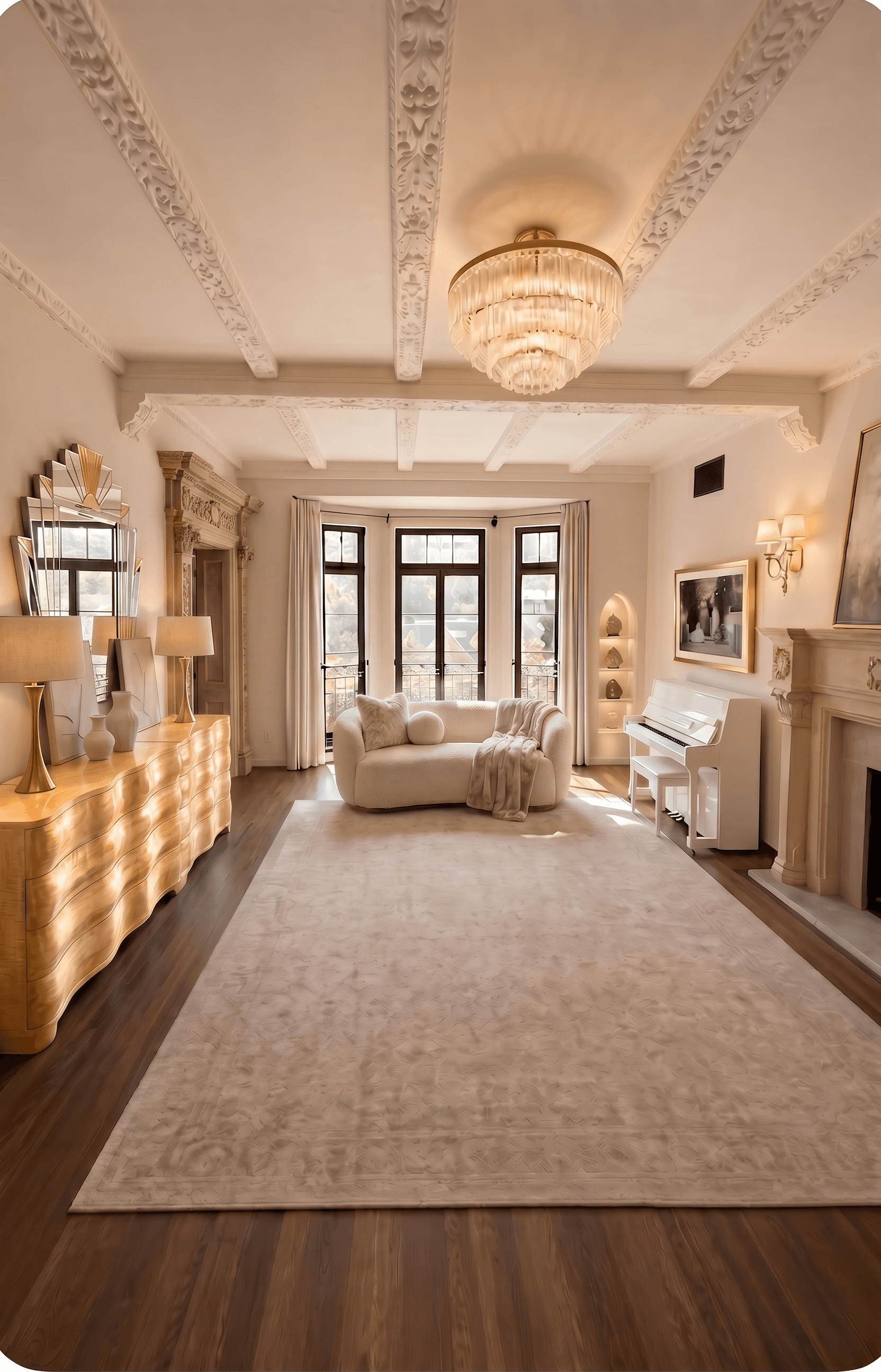 Room virtually staged in Modern style with StageHQ AI virtual staging