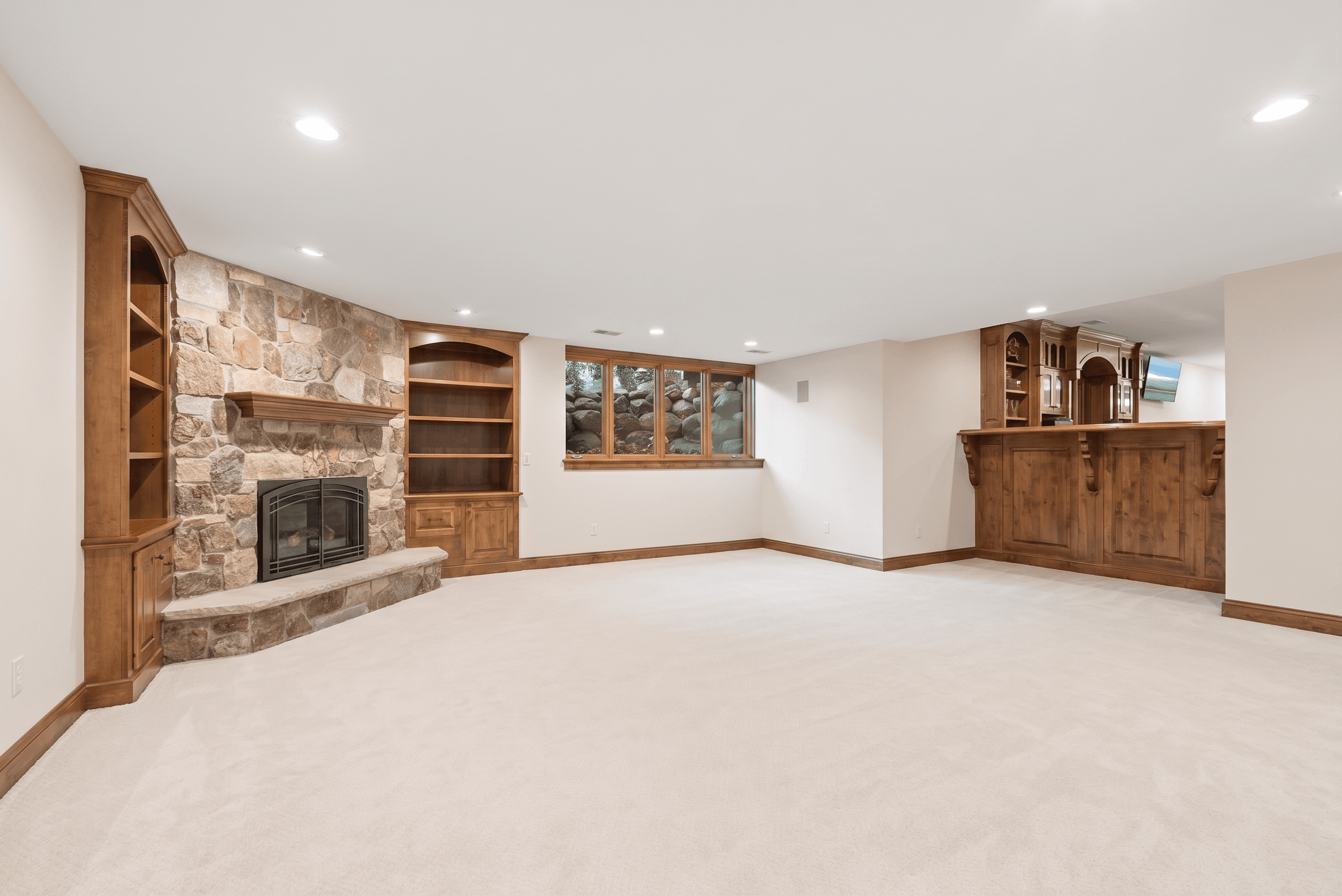 Room virtually staged in Modern style with StageHQ AI virtual staging