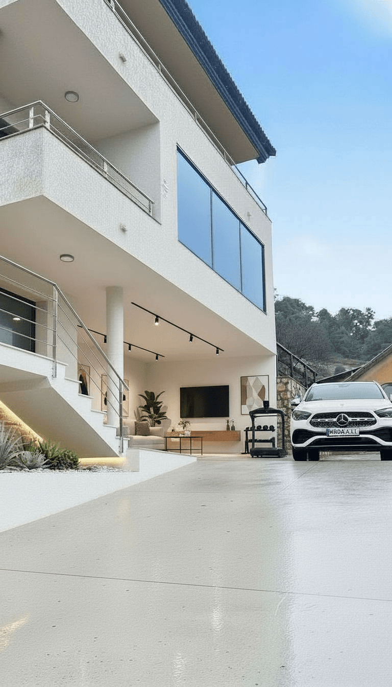 Garage virtually staged in Modern style with StageHQ AI virtual staging