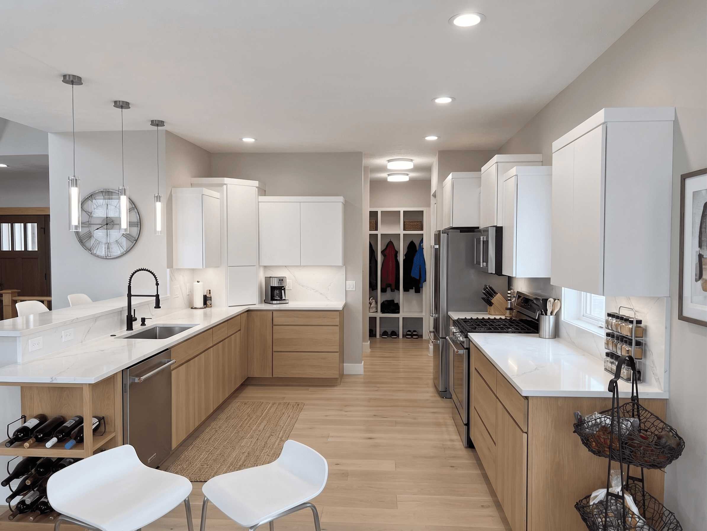 Kitchen virtually staged in Modern style with StageHQ AI virtual staging