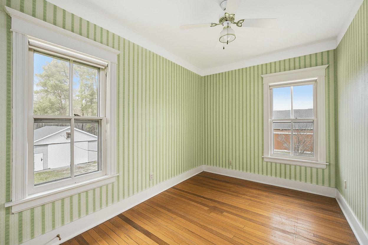 Room virtually staged in Modern style with StageHQ AI virtual staging