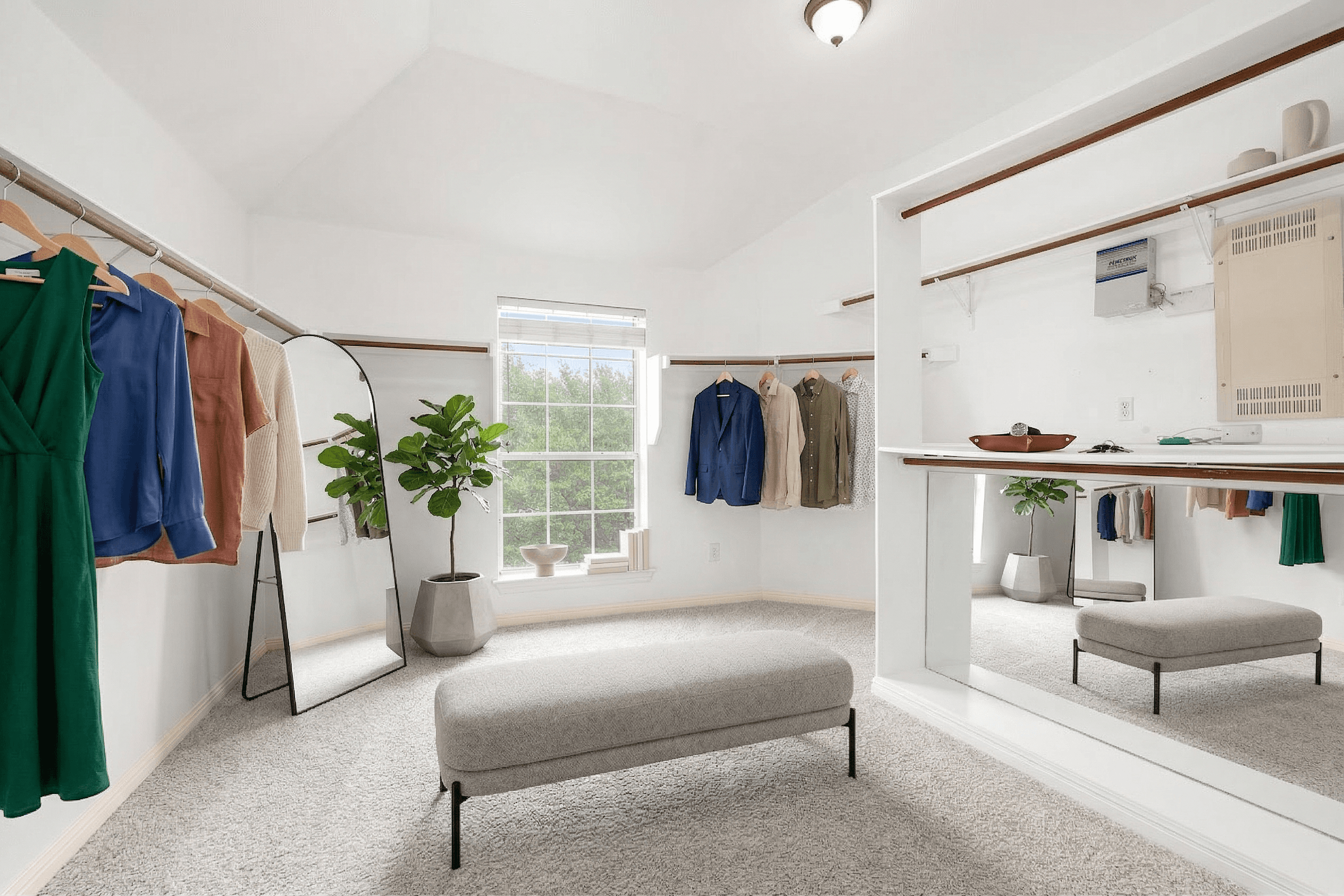 Room virtually staged in Minimalist style with StageHQ AI virtual staging