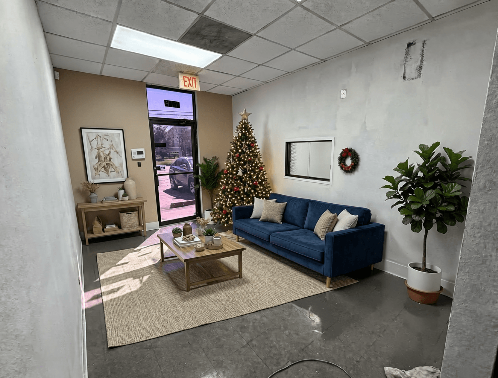 Room virtually staged in Modern style with StageHQ AI virtual staging