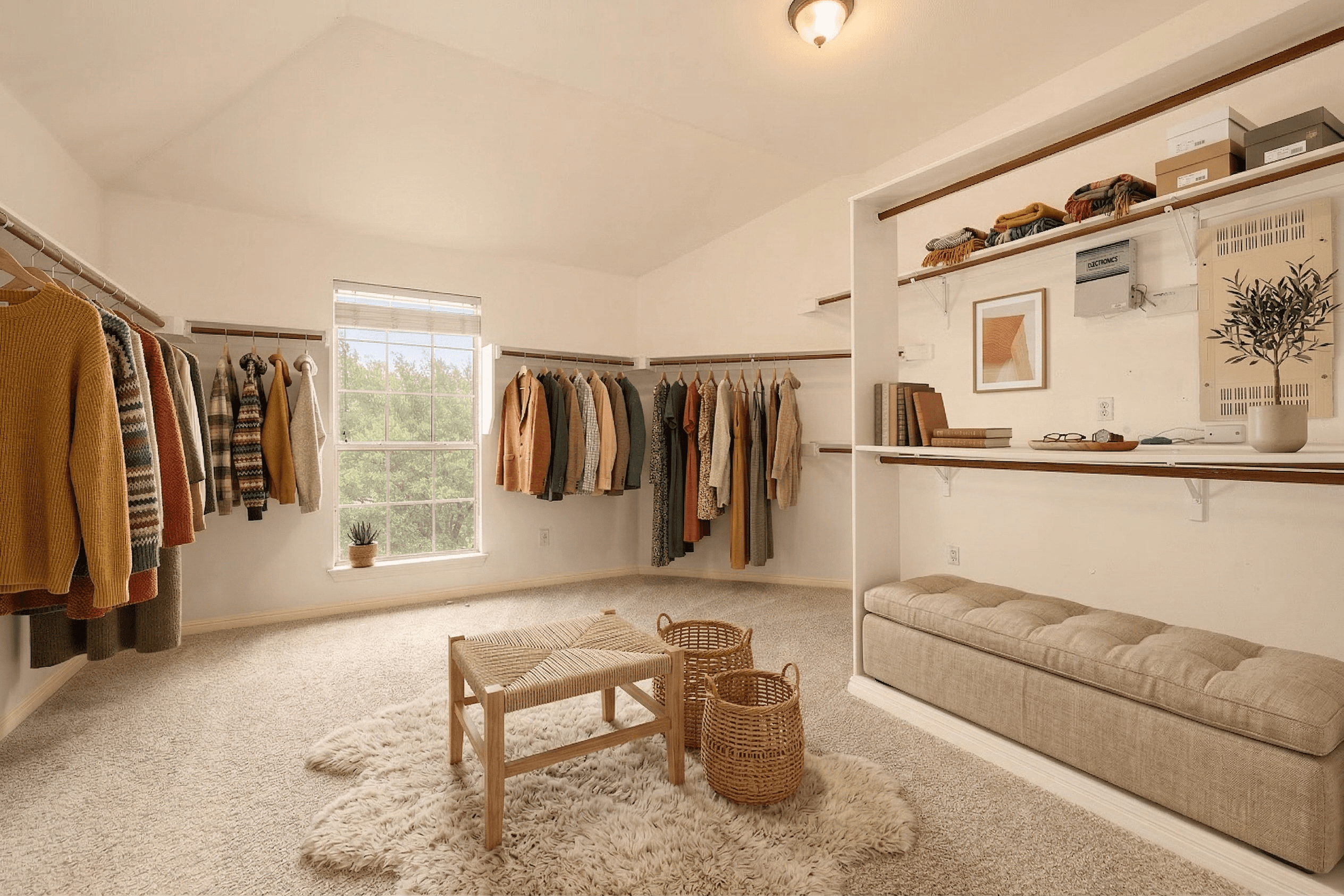 Room virtually staged in Modern style with StageHQ AI virtual staging