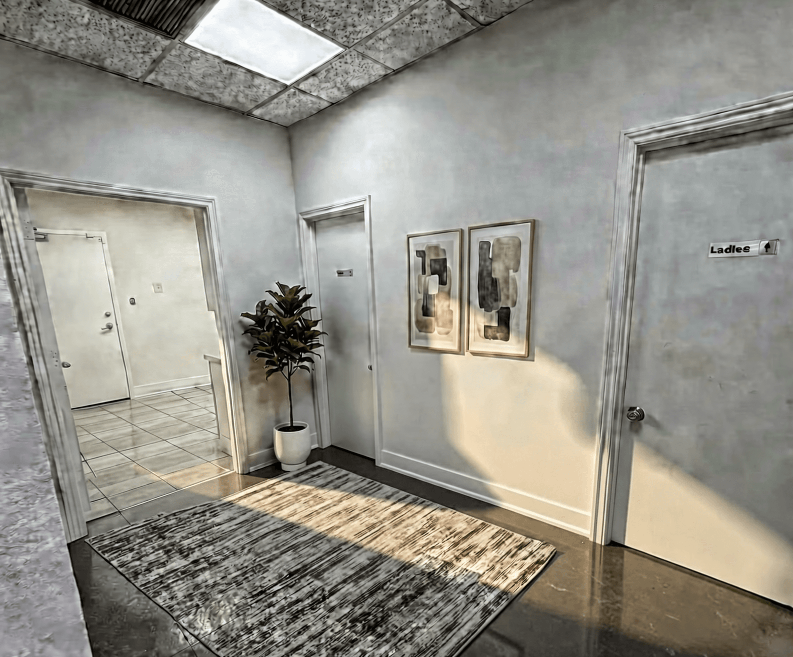Room virtually staged in Modern style with StageHQ AI virtual staging