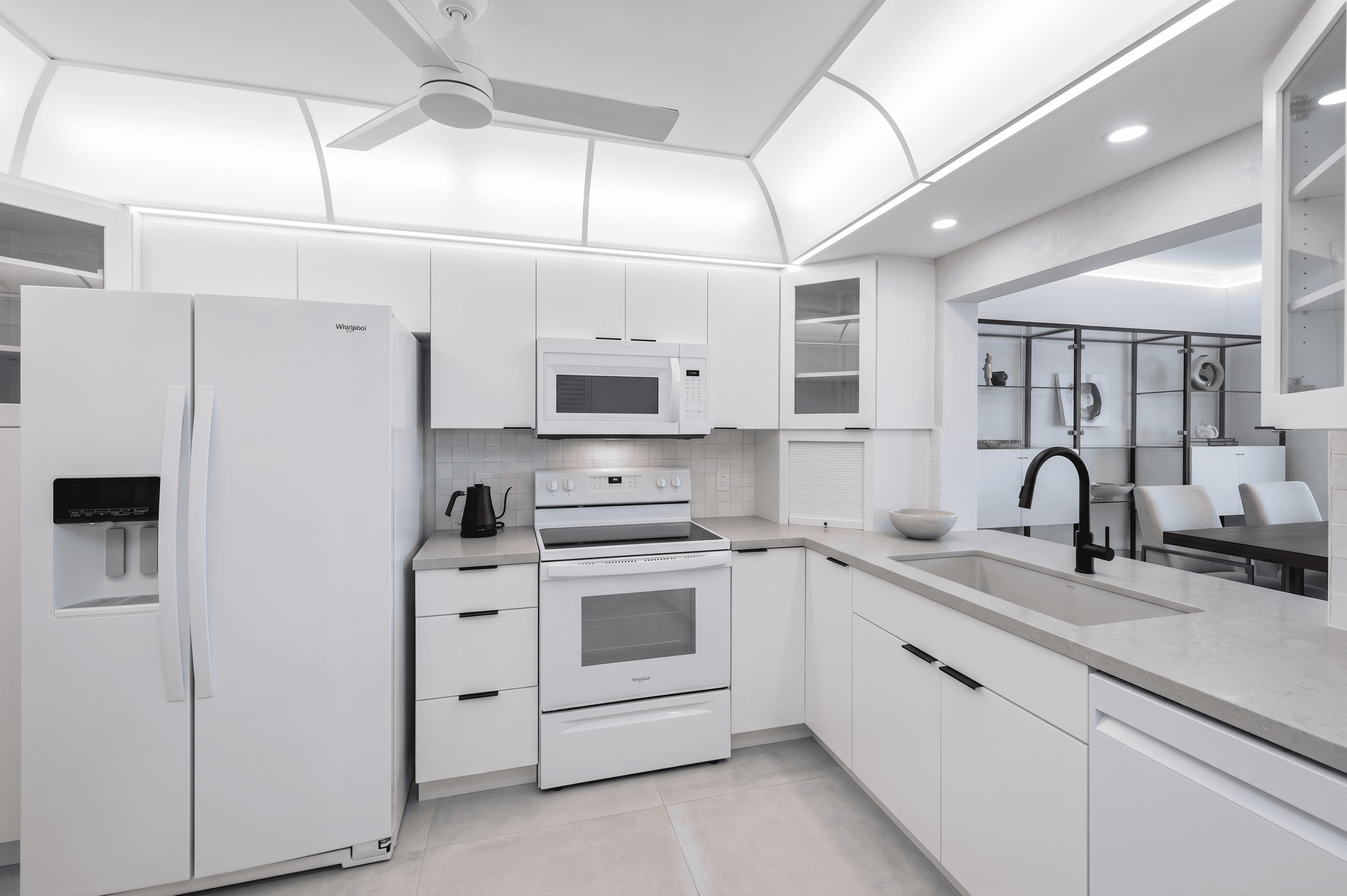 Kitchen virtually staged in Modern style with StageHQ AI virtual staging