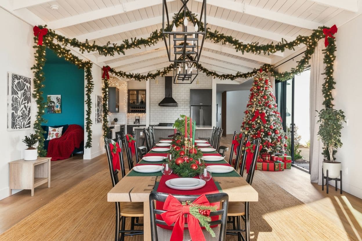 Dining Room virtually staged in Modern style with StageHQ AI virtual staging