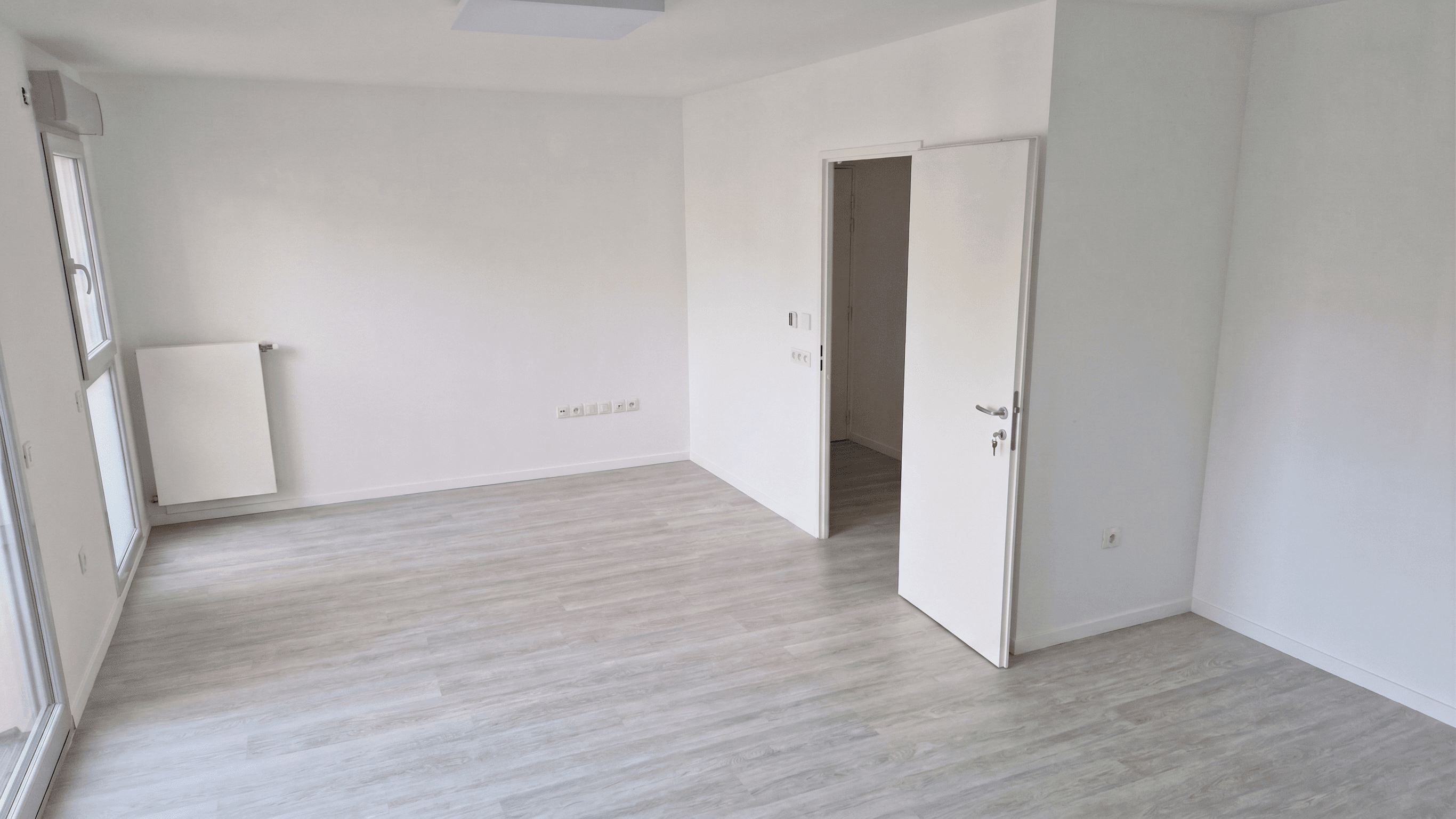 Room virtually staged in Modern style with StageHQ AI virtual staging