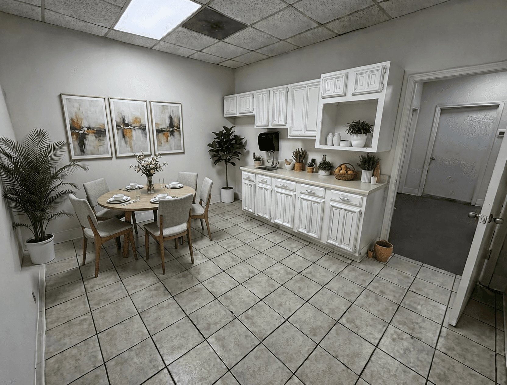 Kitchen virtually staged in Modern style with StageHQ AI virtual staging