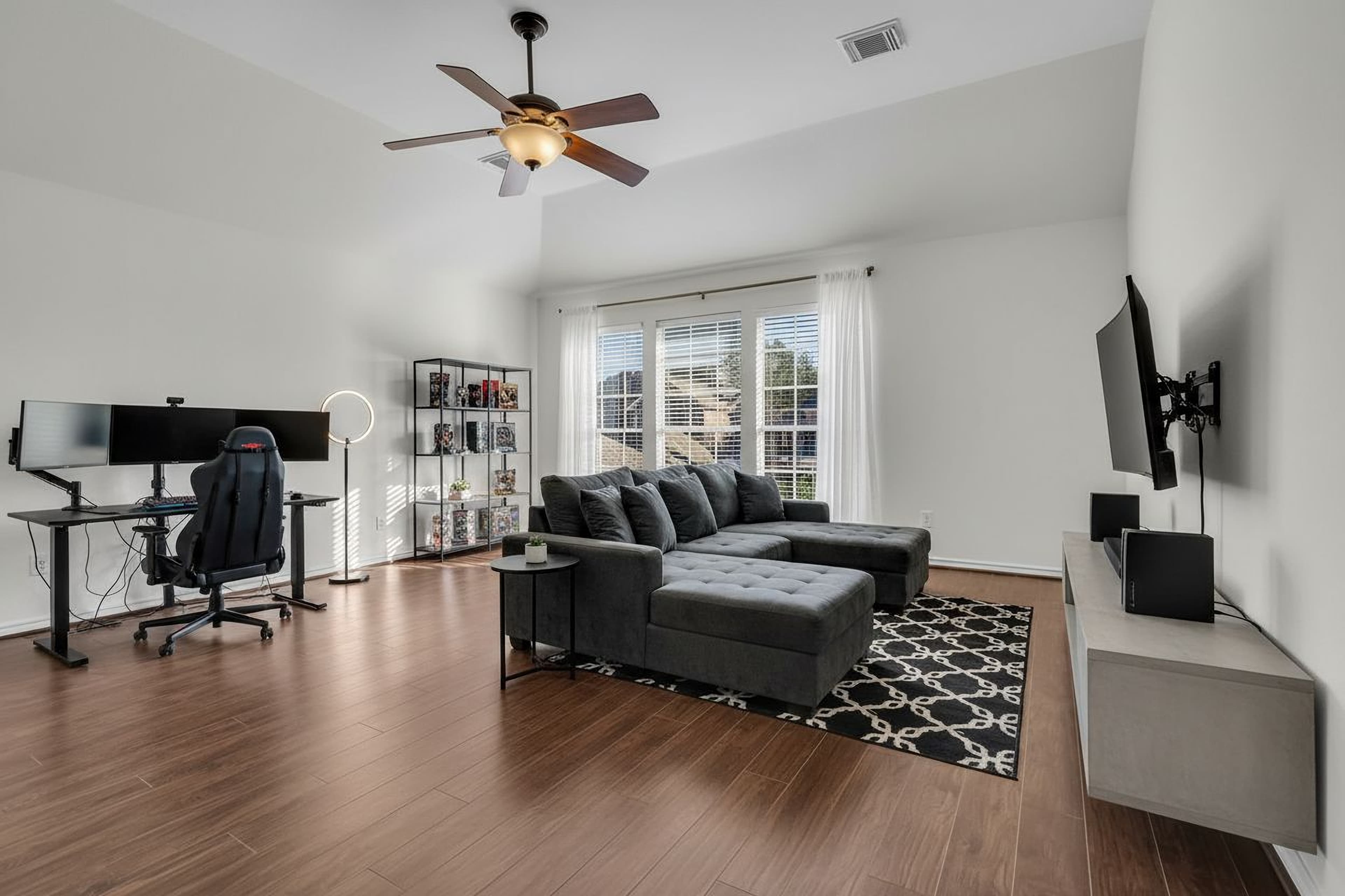 Room virtually staged in Modern style with StageHQ AI virtual staging