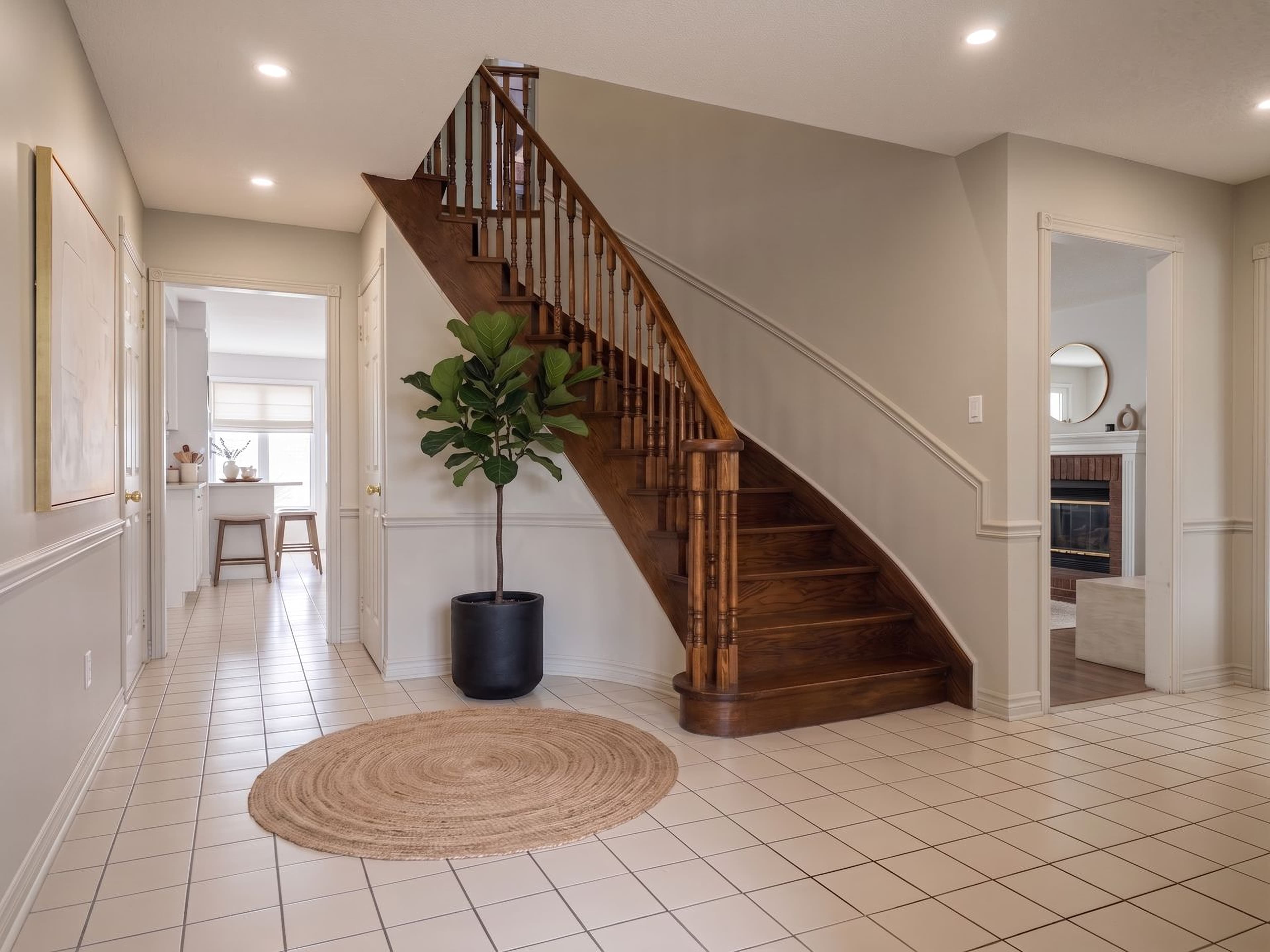 Room virtually staged in Modern style with StageHQ AI virtual staging