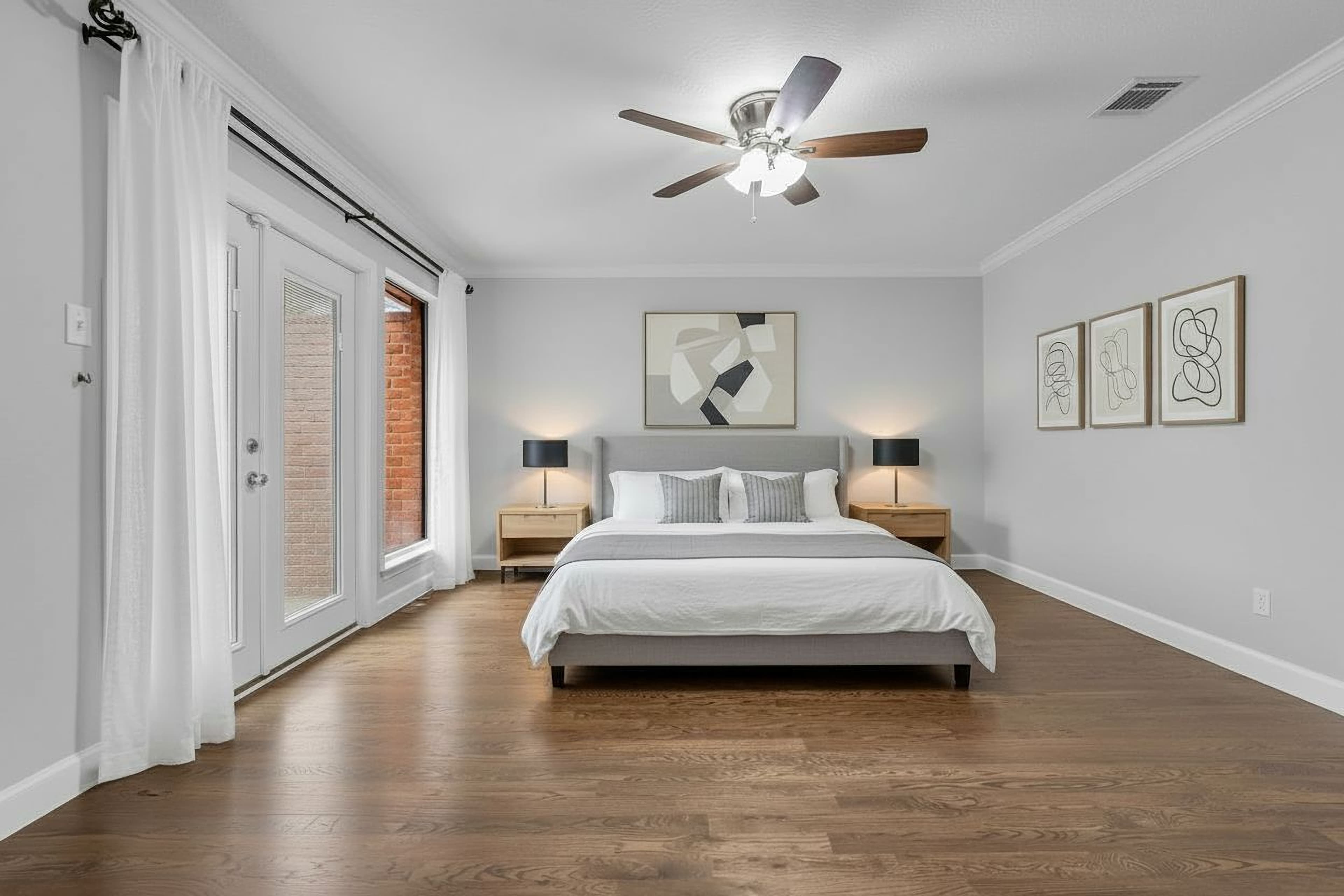 Room virtually staged in Modern style with StageHQ AI virtual staging